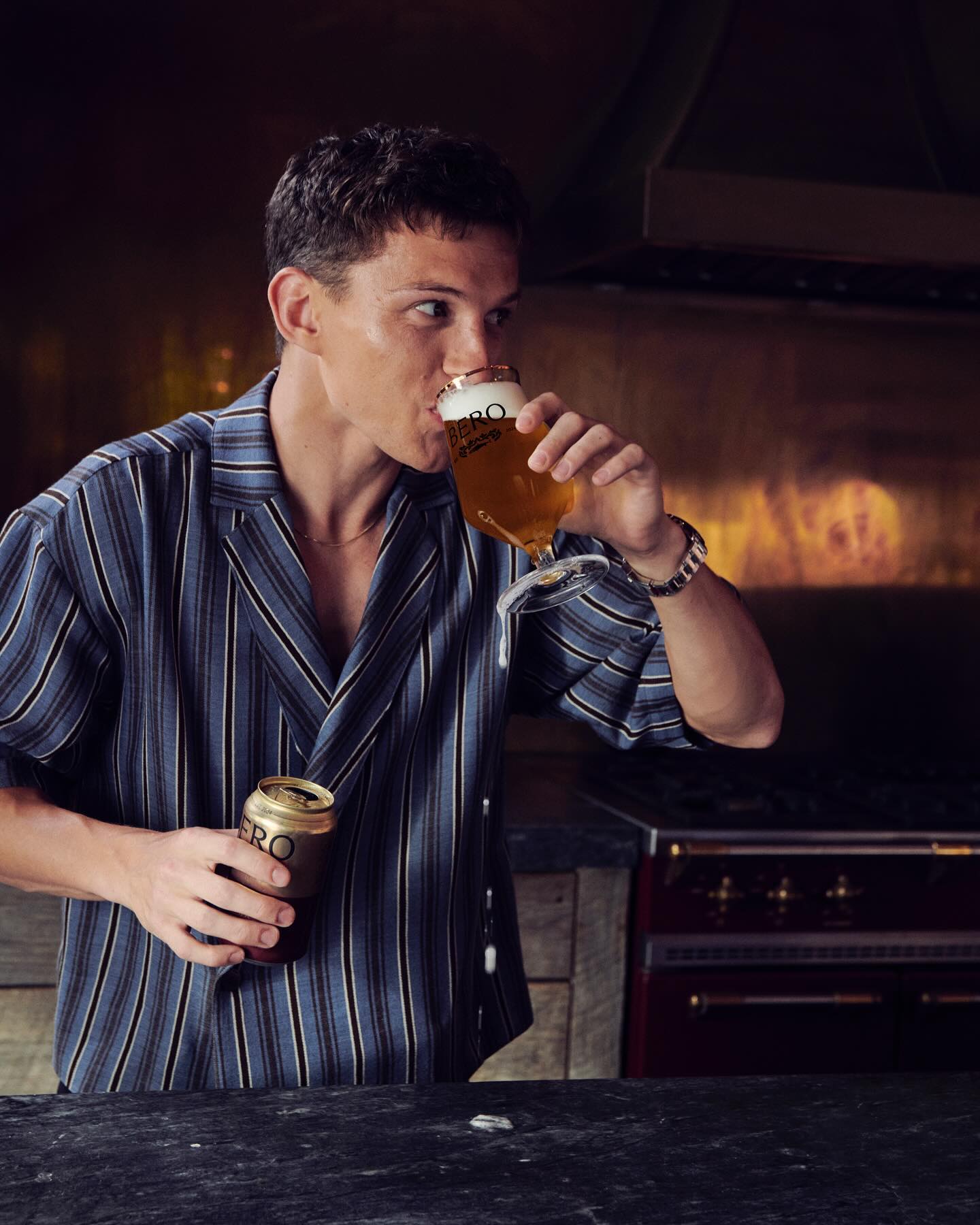 Tom Holland with Bero Beer