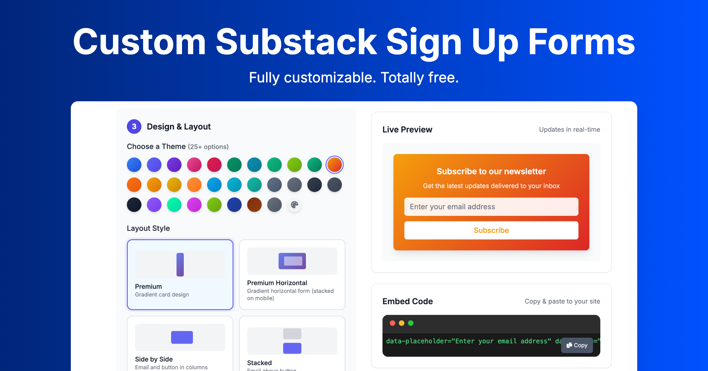Substack Signup Form Builder