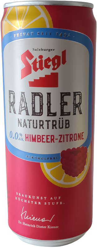 Radler Naturtrüb 0.0% Himbeer-Zitrone