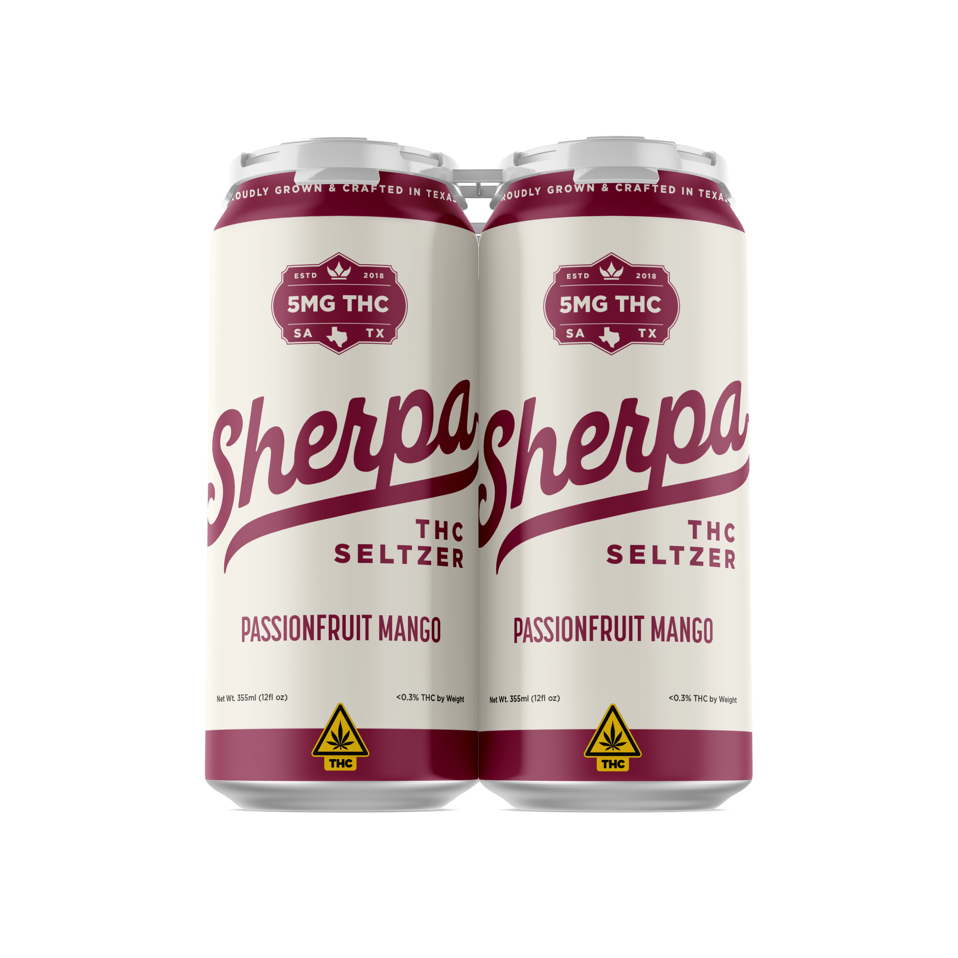 Sherpa THC Seltzer: Passionfruit Mango