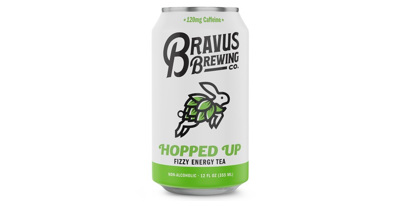 Bravus Brewing Hopped Up Energy Tea - 10 calories, 0.0% ABV