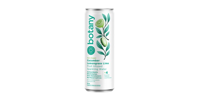 Collective Arts Botany Cucumber, Lemongrass & Lime Fruit Infused Sparkling Water - 0 calories, 0.0% ABV