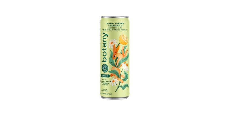 Collective Arts Botany Unwind Adaptogenic Elixir: Lemon, Ginger & Chamomile - 30 calories, 0.0% ABV