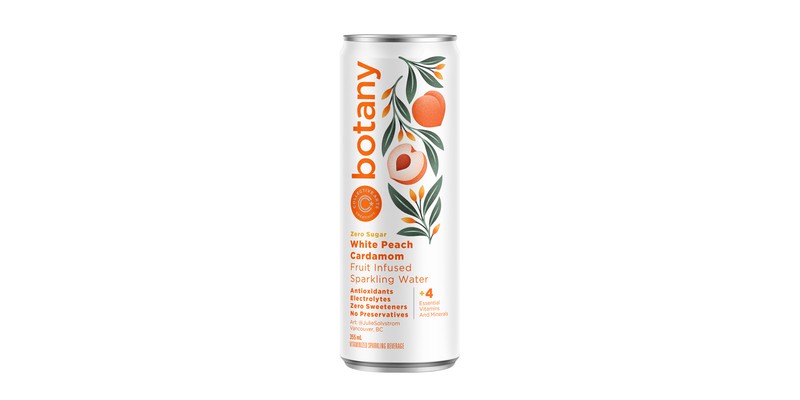 Collective Arts White Peach & Cardamom Fruit Infused Sparkling Water - 0 calories, 0.0% ABV