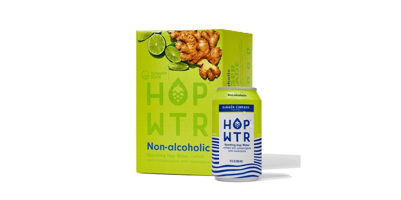 HOP WTR Ginger Limeade - 0 calories, 0.0% ABV