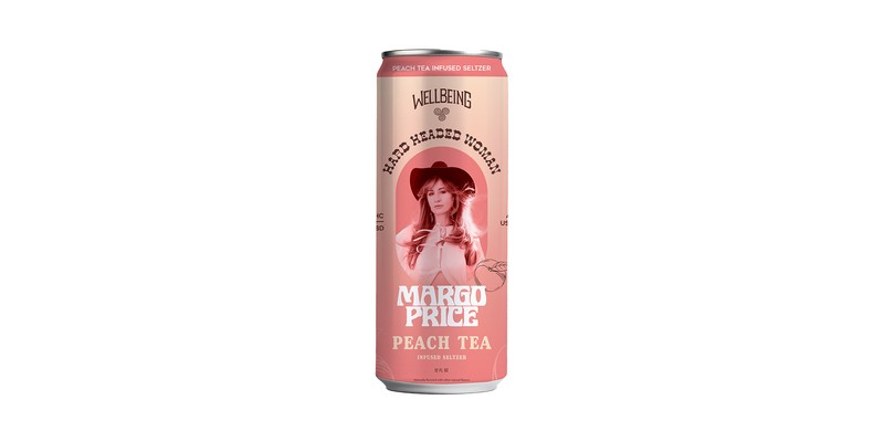 WellBeing Brewing Margo Price Peach Tea Seltzer (5mg THC / 5mg CBD) - 4 pack - 32 calories, 0.0% ABV