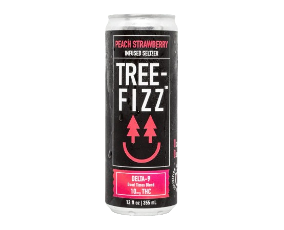 Tree-Fizz Peach Strawberry Infused Seltzer