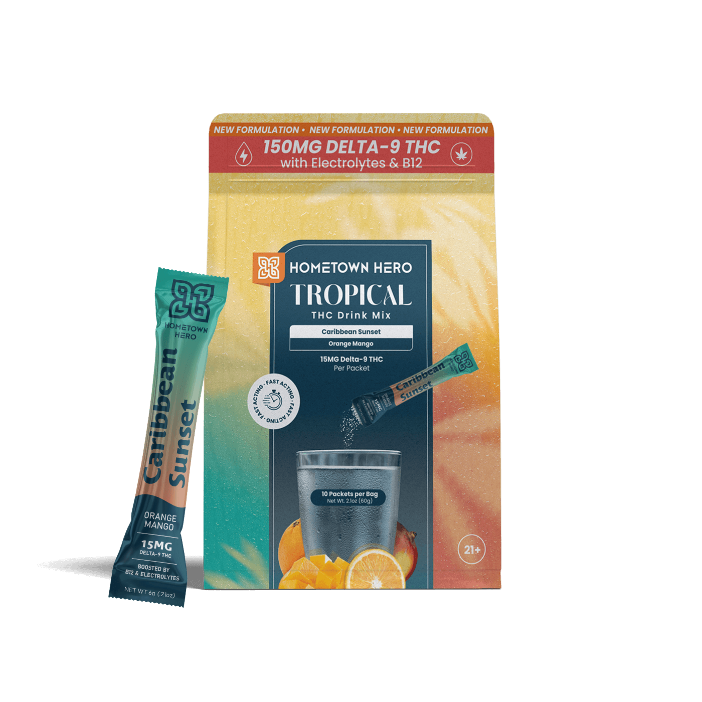 Caribbean Sunset Tropical THC Drink Mix