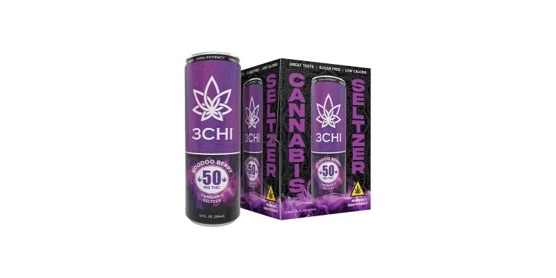 3Chi Sugar Free Voodoo Berry Seltzer - 50mg THC