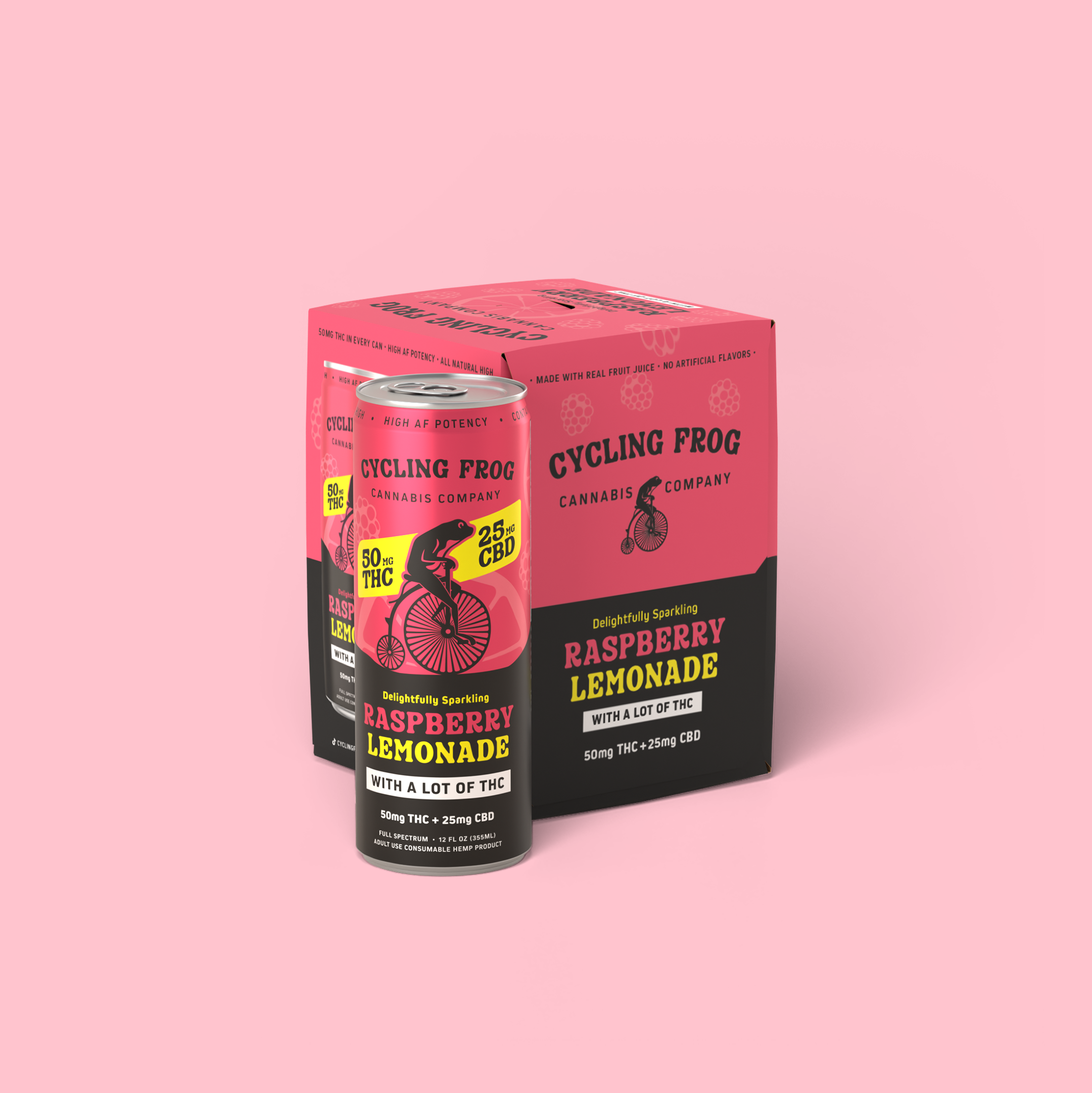 Sparkling THC Raspberry Lemonade
