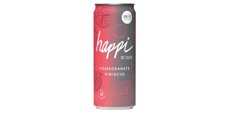 Happi Pomegranate Hibiscus Seltzer - 10mg THC