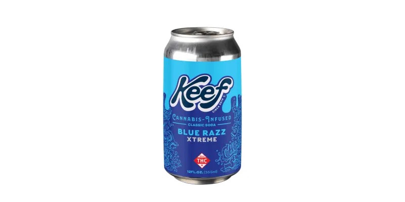 Keef Xtreme Blue Razz Soda - 100mg THC