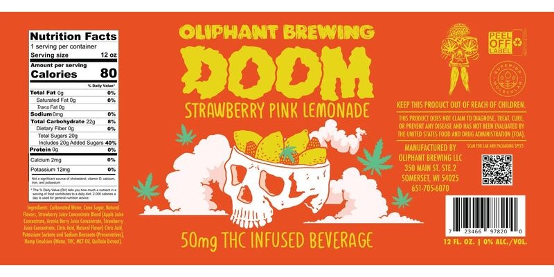 Doom – Strawberry Pink Lemonade 50mg THC